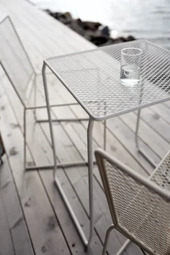 Mesa de café Haru, Pearl white, 54x61 cm