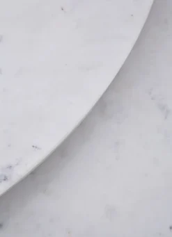 Mesa de café Screw Ø60 cm, Mármol blanco-hierro fundido