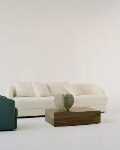 Mesa de centro alta Mass 103x60x27 cm, Nogal