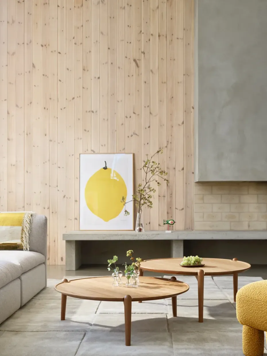 Mesa de centro Aria, Roble, Ø90x30 cm