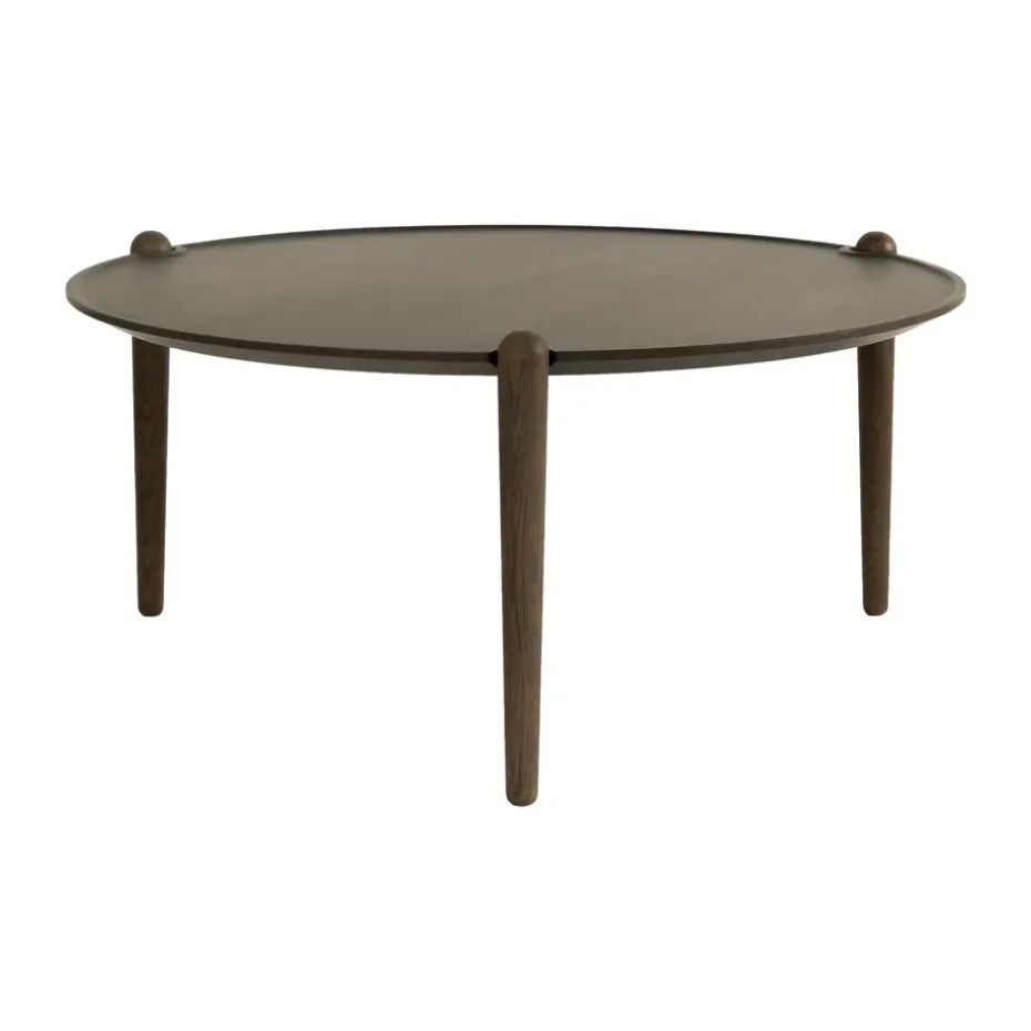 Mesa de centro Aria, Roble oscuro, Ø90 × 42,5 cm