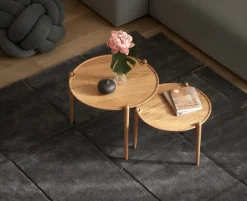 Mesa de centro Aria, Roble, Ø50x37 cm