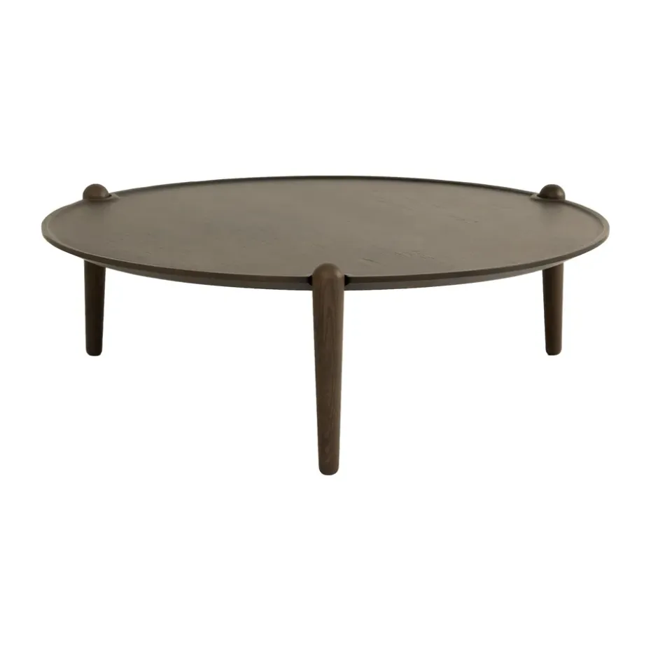 Mesa de centro Aria, Roble oscuro, Ø90 × 30 cm