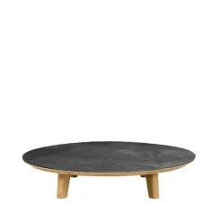 Mesa de centro Aspect, Fossil black-teak, ceramic