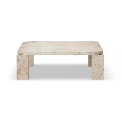 Mesa de centro Atlas 82x82 cm, Travertino sin relleno