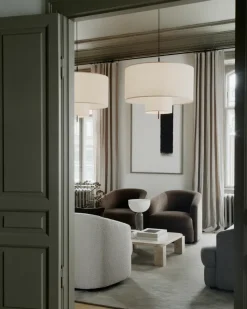 Mesa de centro Atlas 60x60 cm, Travertino sin relleno