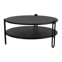 Mesa de centro Blixt, Negro Ø85 cm