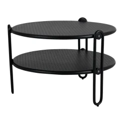Mesa de centro Blixt, Negro Ø65 cm