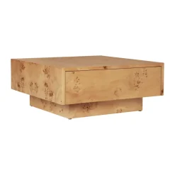 Mesa de centro Burl storage 70x70 cm, Natural