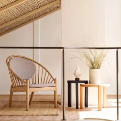 Mesa de centro D108 Ragnesminde, Ø48 cm, Melocotón