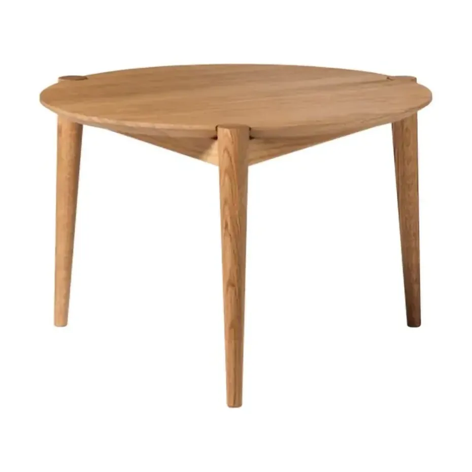 Mesa de centro D102 Søs Ø55 cm, Roble macizo aceitado