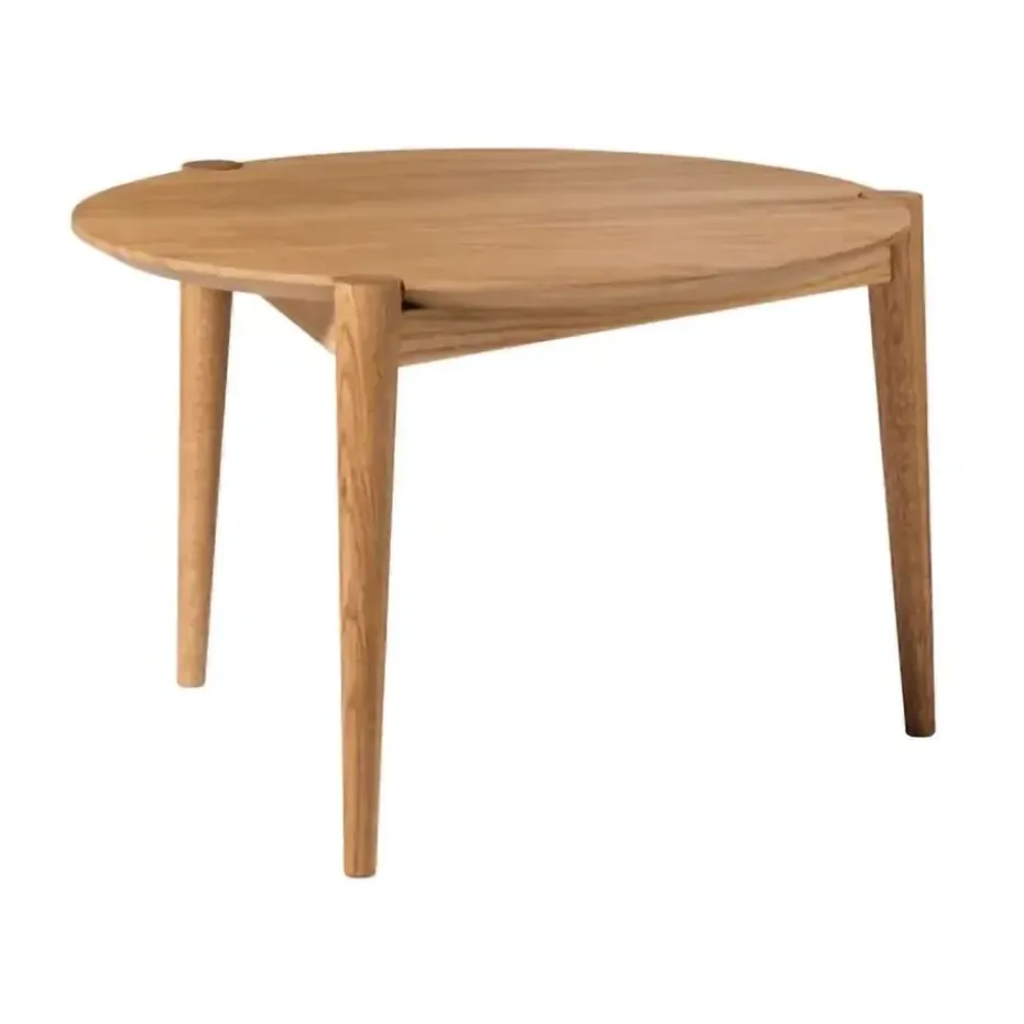 Mesa de centro D102 Søs Ø55 cm, Roble macizo aceitado