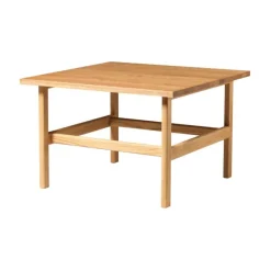 Mesa de centro D33 80x80 cm, Roble macizo aceitado