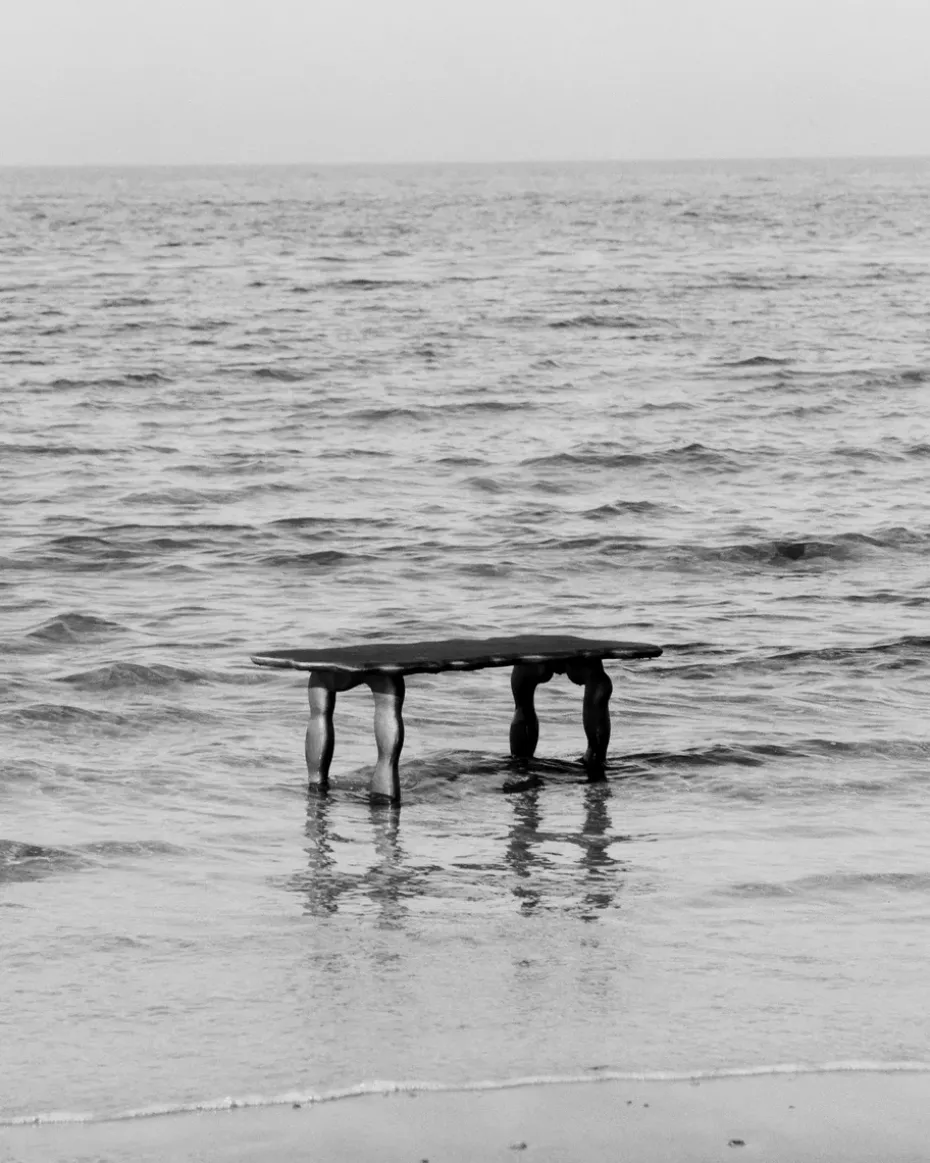 Mesa de centro Dal Piece 100x50x47 cm, Aluminio negro