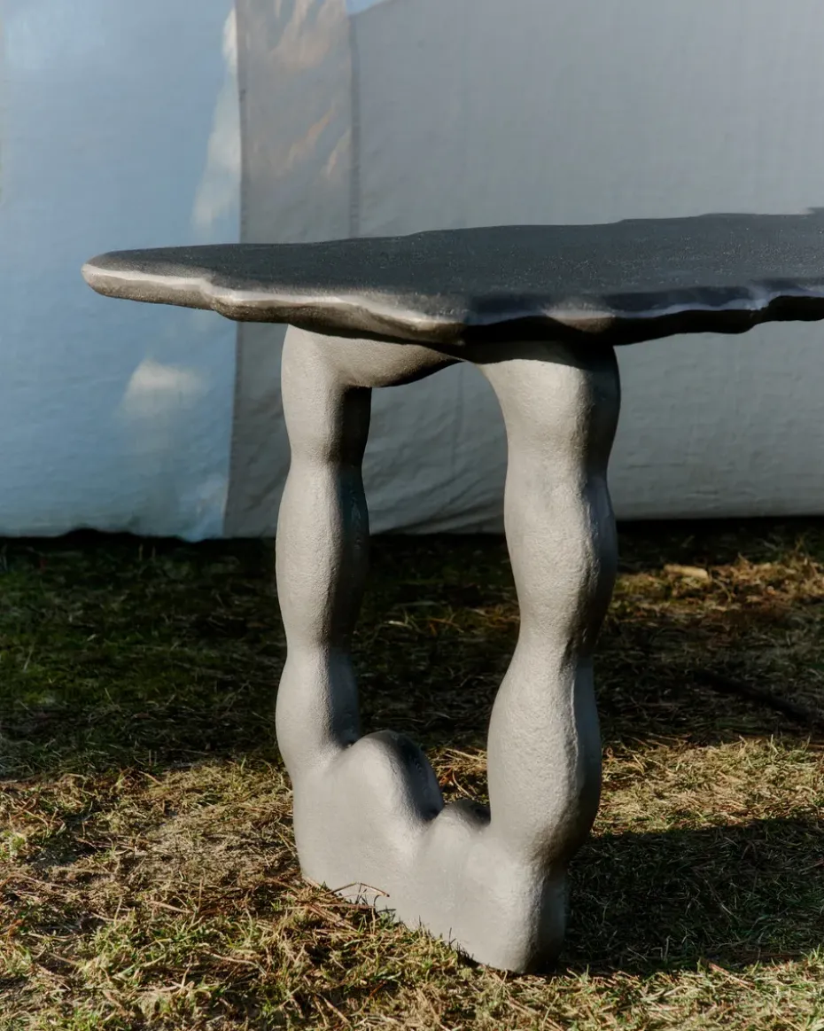 Mesa de centro Dal Piece 100x50x47 cm, Aluminio negro