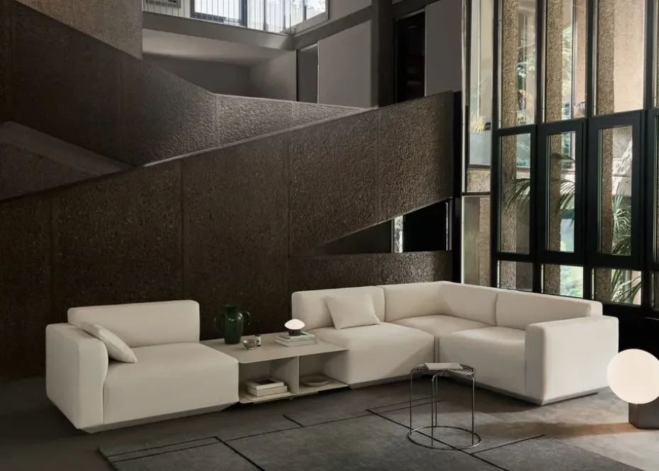 Mesa de centro Develius EV3, Steel ivory, Ø89 × 40 cm