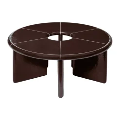 Mesa de centro Deya Ø80x32 cm, Chestnut brown