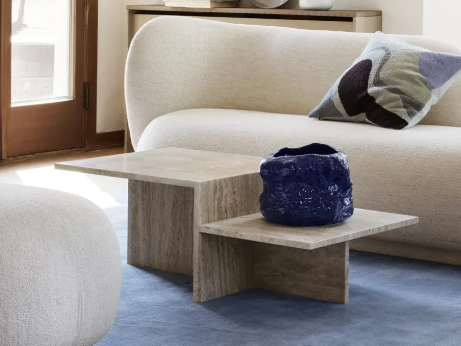 Mesa de centro Distinct, Travertin