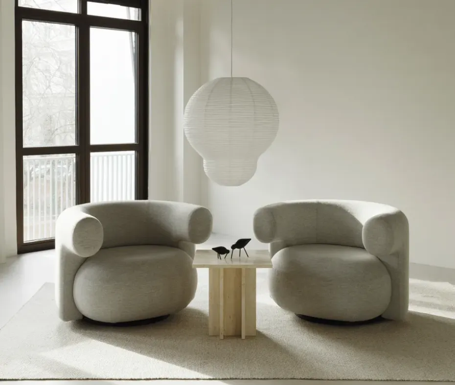 Mesa de centro Edge small, Travertine