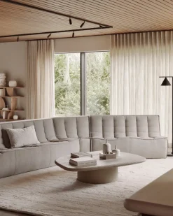 Mesa de centro Elements, Off white, 134x96 cm