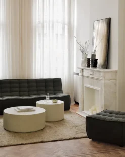 Mesa de centro Elements, Off white, Ø80 cm