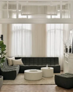 Mesa de centro Elements, Off white, Ø80 cm