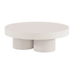 Mesa de centro Gear, Tiza, Ø120 cm