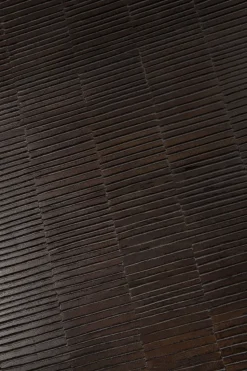 Mesa de centro Grooves, Off black teak, 170x120 cm