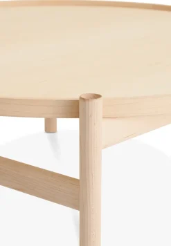 Mesa de centro HB Ø100 cm, Arce aceitado blanco