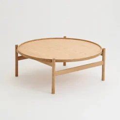 Mesa de centro HB Ø100 cm, Roble aceitado