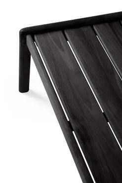 Mesa de centro Jack lacado teca lacado negro, 120 x 65 cm