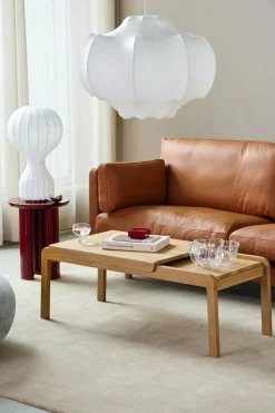 Mesa de centro Knutskog 115x52x41 cm, Naturlackad ek