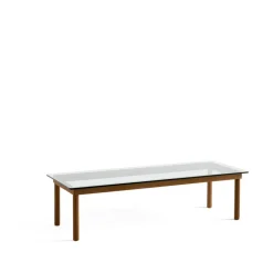 Mesa de centro Kofi, Walnut-clear glass, 50 cm