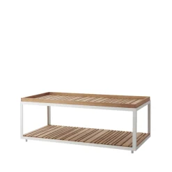 Mesa de centro Level teca 62x122 cm, White