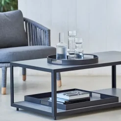 Mesa de centro Level teca 79x79 cm, White