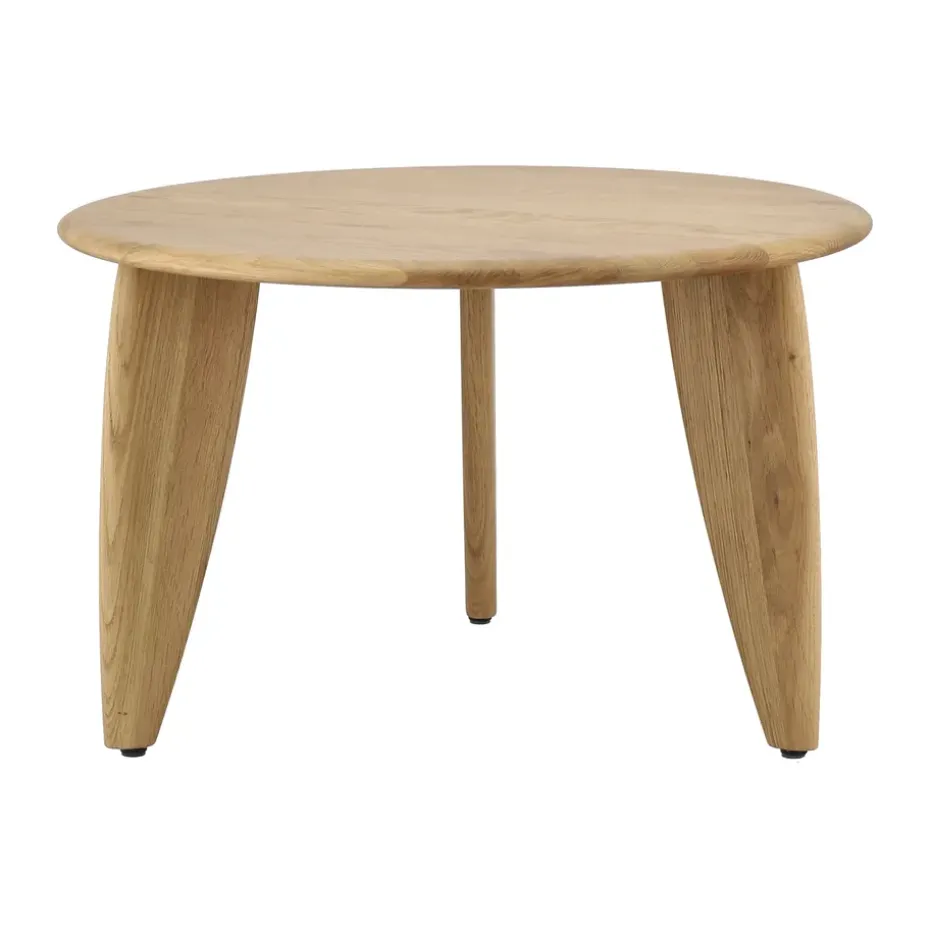 Mesa de centro Lyckeby Ø60x37,5 cm, Naturlackad ek