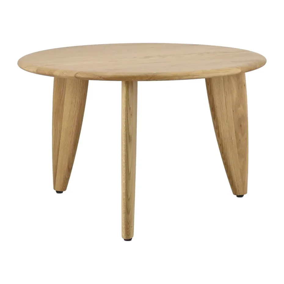 Mesa de centro Lyckeby Ø60x37,5 cm, Naturlackad ek