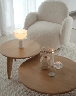 Mesa de centro Lyckeby Ø60x37,5 cm, Naturlackad ek