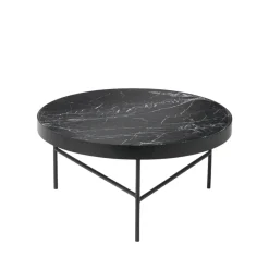 Mesa de centro Marble Table, Mármol negro, large, base negra