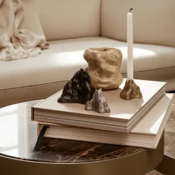 Mesa de centro Marble Table, Mármol negro, large, base negra