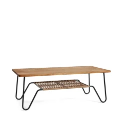 Mesa de centro Marcel, Roble rústico aceitado, 140x70