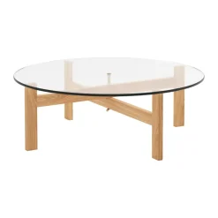 Mesa de centro Moebe Round Ø88 cm, Roble