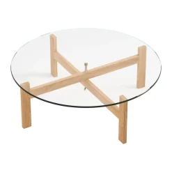 Mesa de centro Moebe Round Ø88 cm, Roble