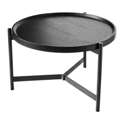 Mesa de centro Nevada Ø70 cm, Negro