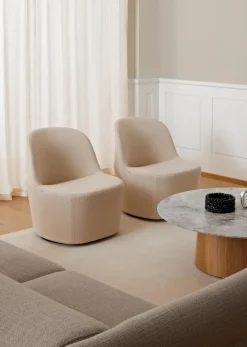 Mesa de centro Niveau Ø110 cm, Tundra Grey - tratado con aceite de fresno