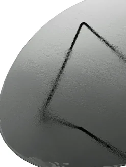 Mesa de centro Pedrera, Negro semimate–vidrio estructurado smoke