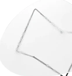 Mesa de centro Pedrera, Negro semimate - vidrio estructurado transparente