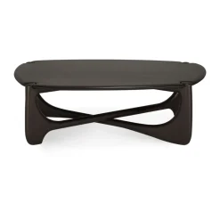 Mesa de centro PI , Dark brown mahogny, 134×97 cm