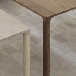 Mesa de centro Piloti 6720, Roble lacado - altura 41 cm