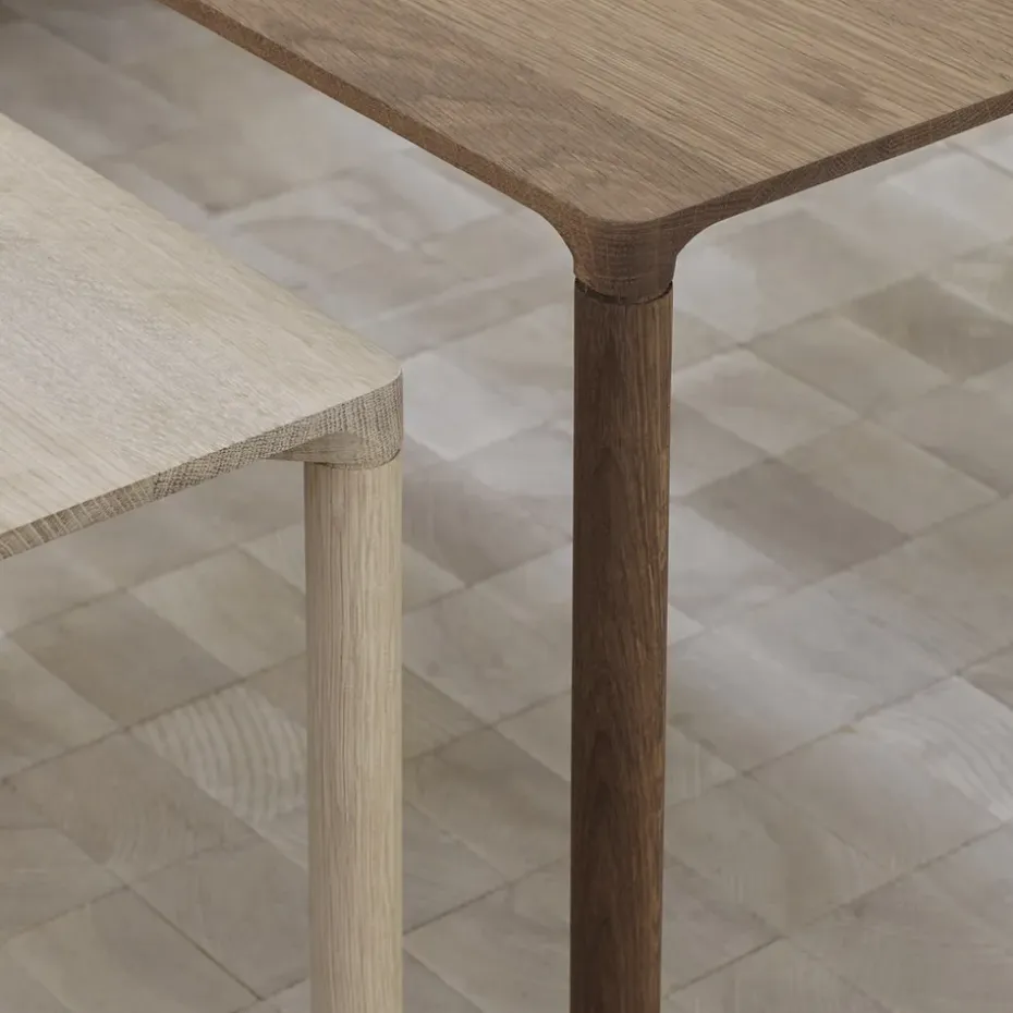 Mesa de centro Piloti 6715, Roble claro aceitado - altura 41 cm